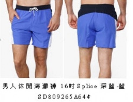 【線上體育】speedo男人休閒海灘褲16吋 Splice 深藍 S-SD809265A644S