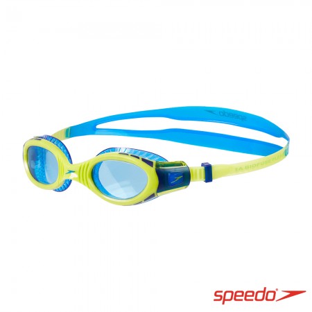 SPEEDO 兒童運動泳鏡 Futura Biofuse Flexiseal 萊姆綠/藍【線上體育】-SD811595C585N
